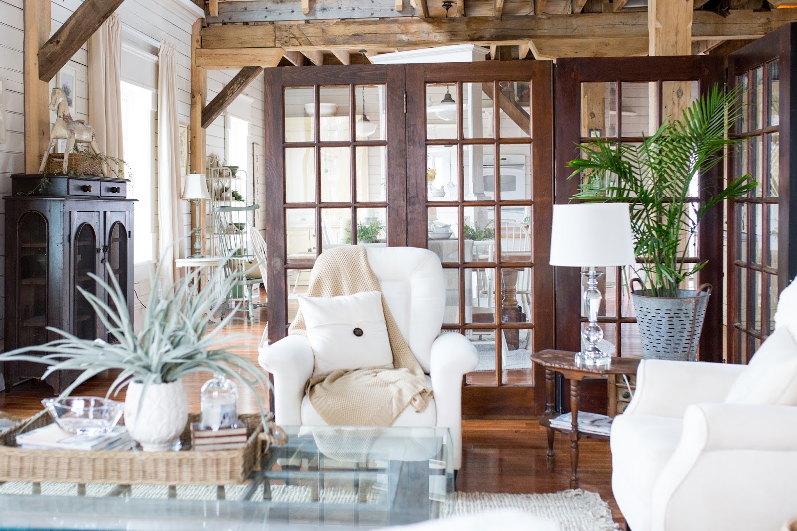 At Home With T Marie French Doors made into room divider