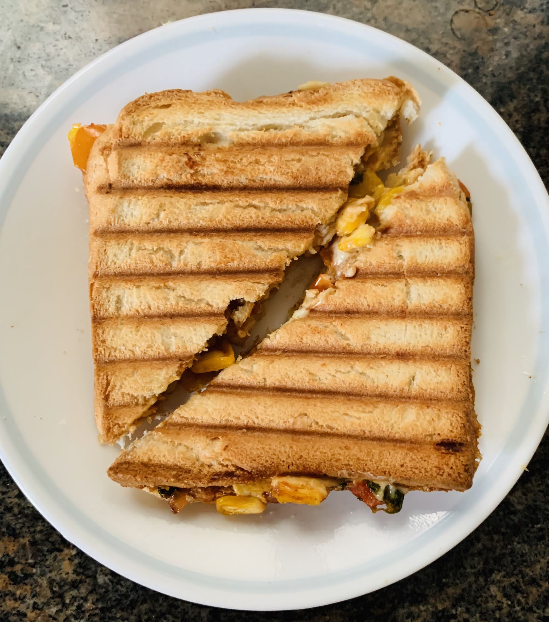 Grilled Corn & Cheese Sandwich
