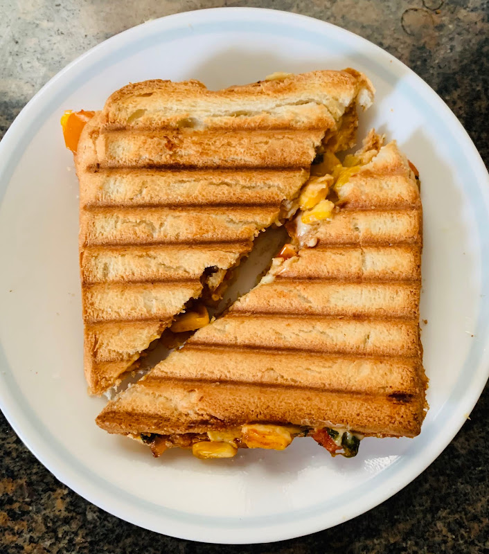 Grilled Corn & Cheese Sandwich