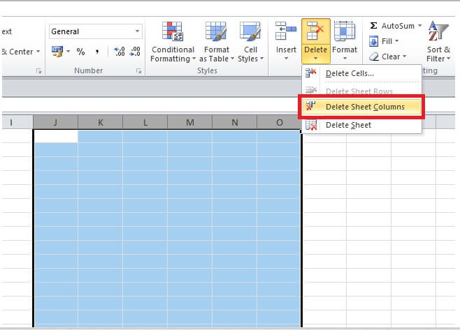 Seleksi Kolom atau Baris