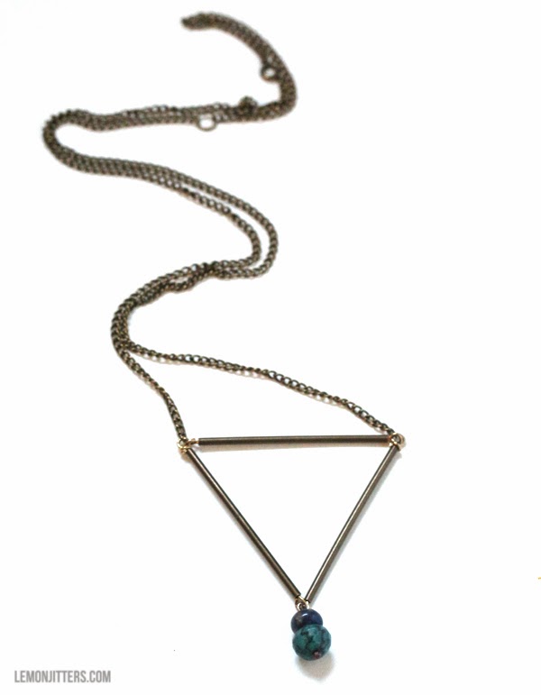 Brass Triangle Necklace