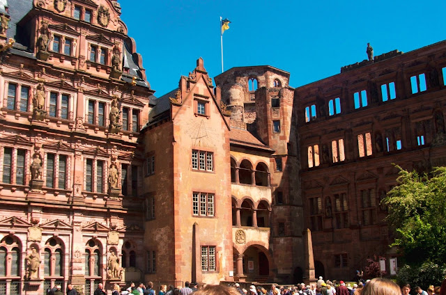 Heidelberg - zamek na wzgórzu Heidelberg, zamek, ruiny