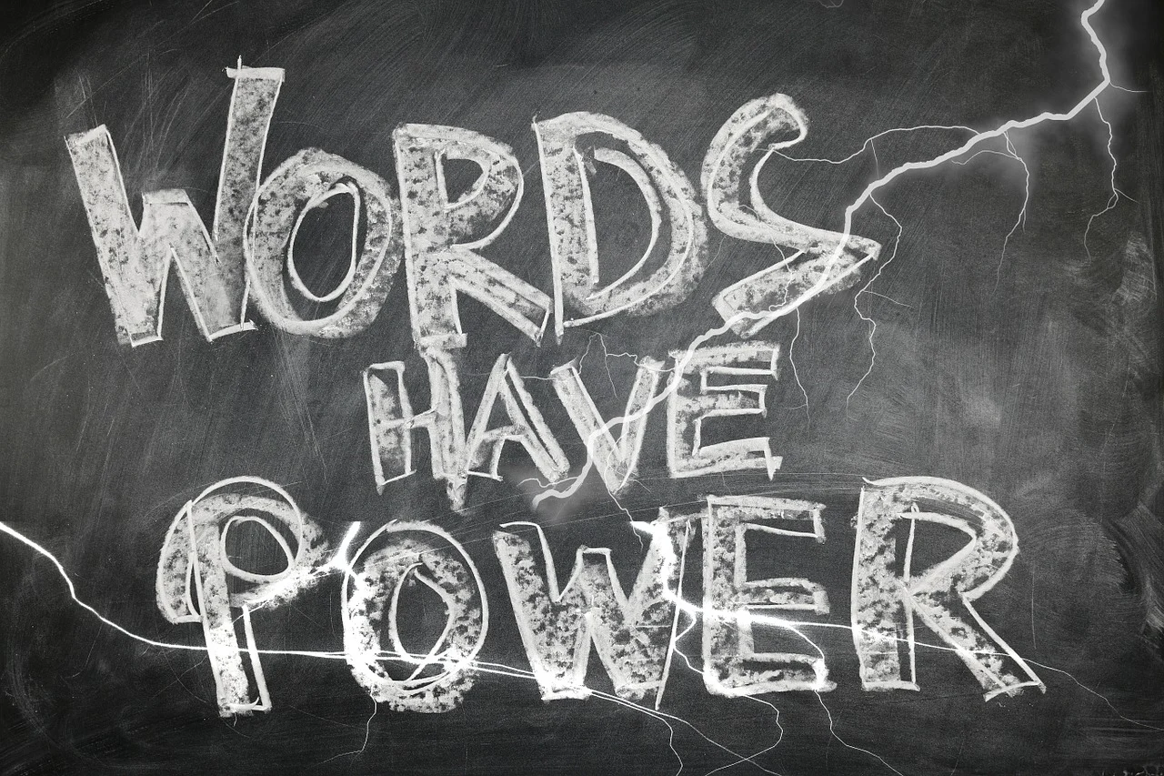 WORDS HAVE POWER ON BOARD IMAGE