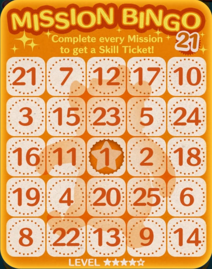 LINE: Disney Tsum Tsum (Global) - Mission Bingo Cards 【up to Bingo 24