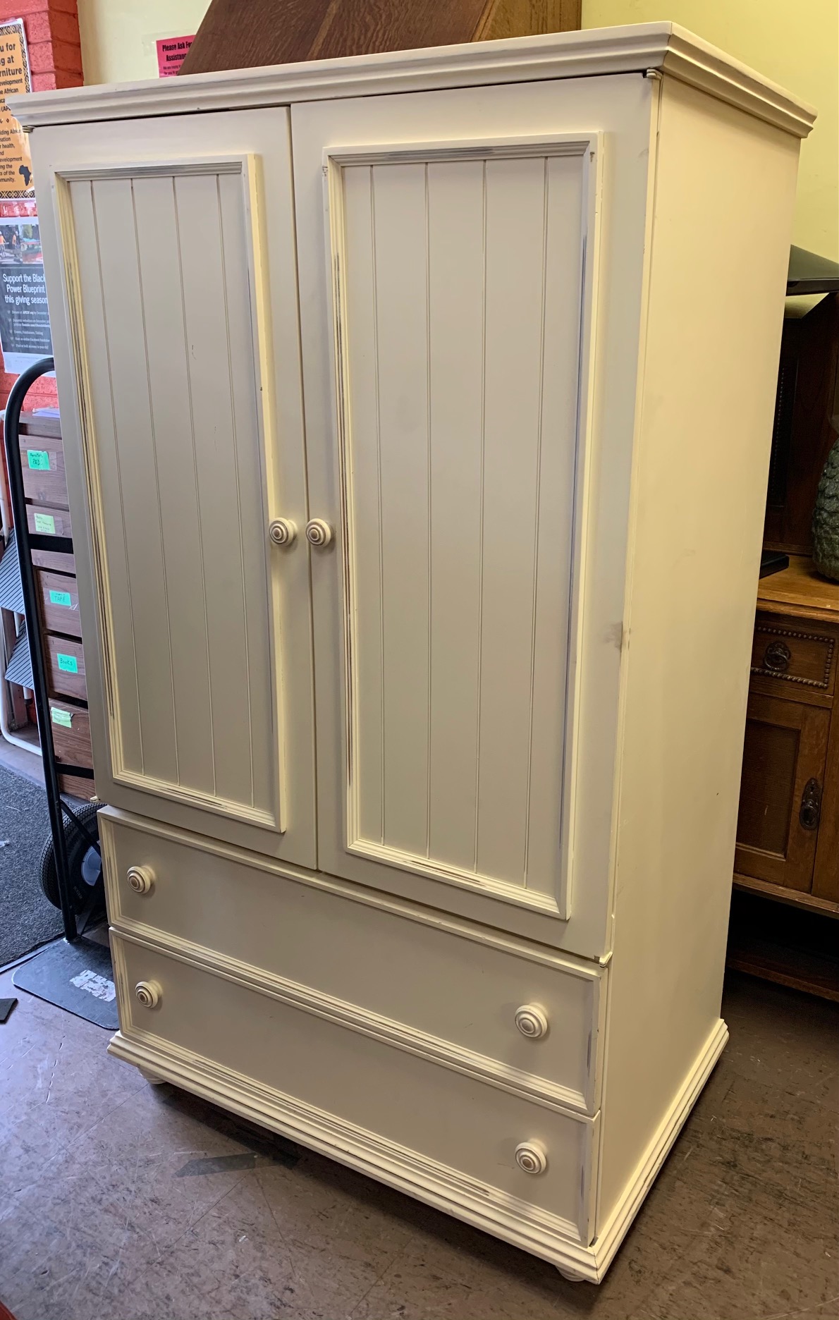 UHURU FURNITURE & COLLECTIBLES SOLD 100743 Shabby Chic Chifferobe