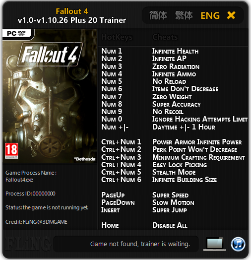 Fallout 4 PC Game Trainers Download Game Trainers