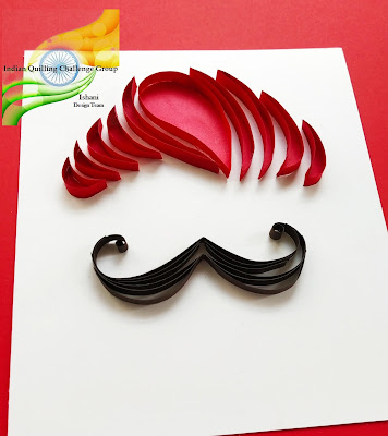 IQCG, Quilling, Quillish, Rajasthani Turban Quilling, Rajasthani man Quilling, Moustache Quilling, Indian Quilling Challenge, Something Indian uilling, Quilling Indian man, Indian Quilling