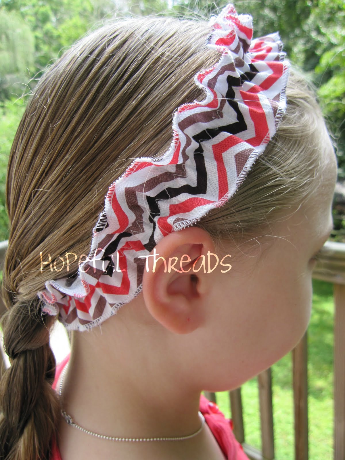 Hopeful Threads: Ruffle Hair Wrap Tutorial