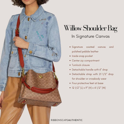 Beli Coach Willow Shoulder Bag in Signature Canvas Online