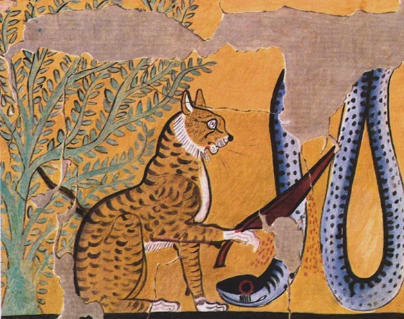 Domestic cats today are significantly smaller and more varied in colour compared to the Ancient Egyptian era