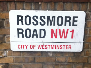 Street sign for Rossmore Road, London NW1 