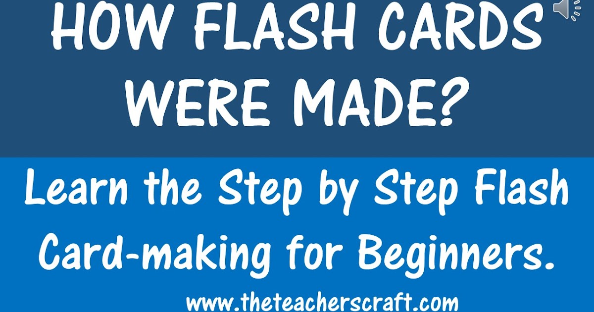 HOW TO MAKE FLASHCARDS IN 2 MINUTES (video) The Teacher's Craft
