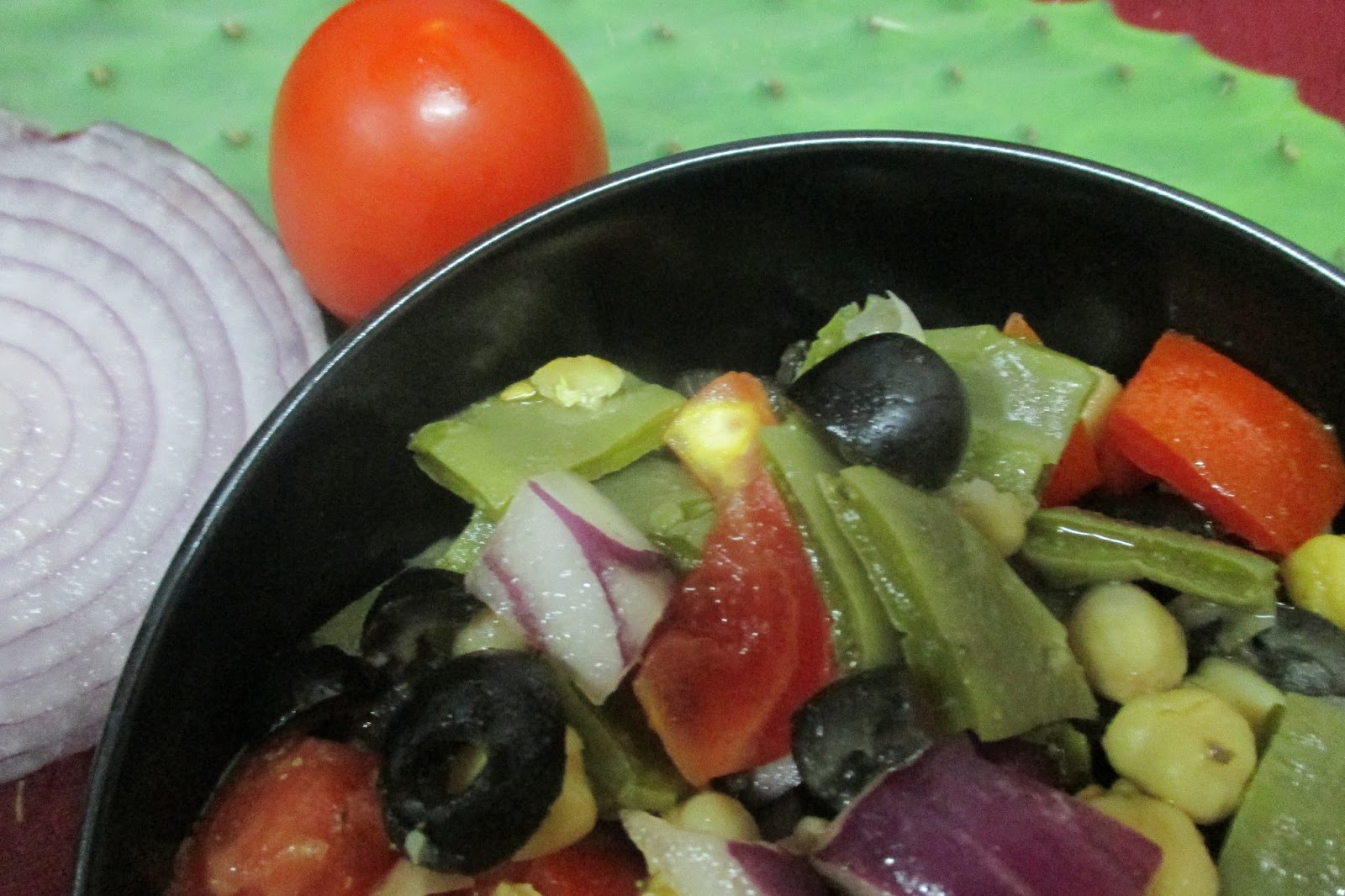 Mexican Cactus Salad Recipe Vegan, Gluten Free, Grain Free, Sugar Free