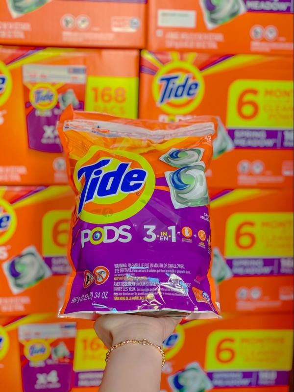 Viên giặt Tide Pods 3in1 Mỹ túi 42 viên