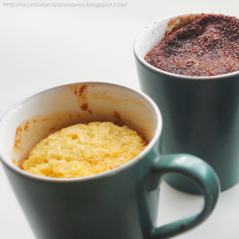 mug cake chocolate y coco