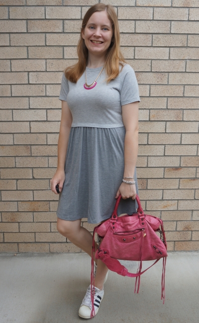 From Blue Aussie Mum Style, Away From The Blue Jeans Rut: Neutral Dresses And Pink City Bag