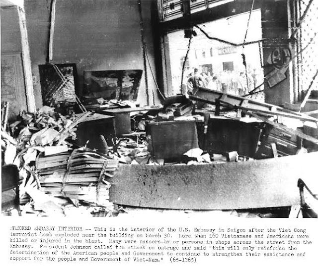 Vietcong terrorism American embassy bomb attack March 30 1965
