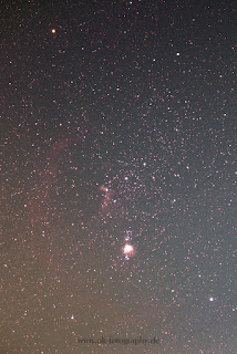 Astrofotografie Sternbild Orion widefield