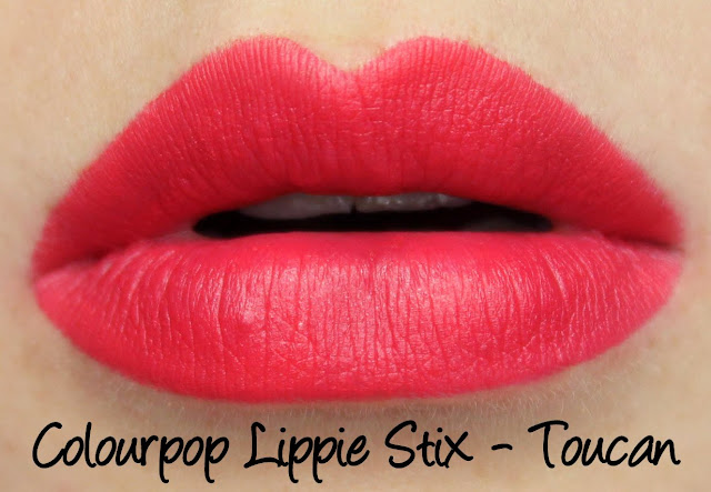 Colourpop Lippie Stix - Toucan Swatches & Review