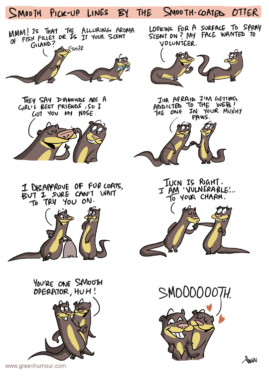 Green Humour: Smooth Pick Up Lines by the Smooth Coated Otter