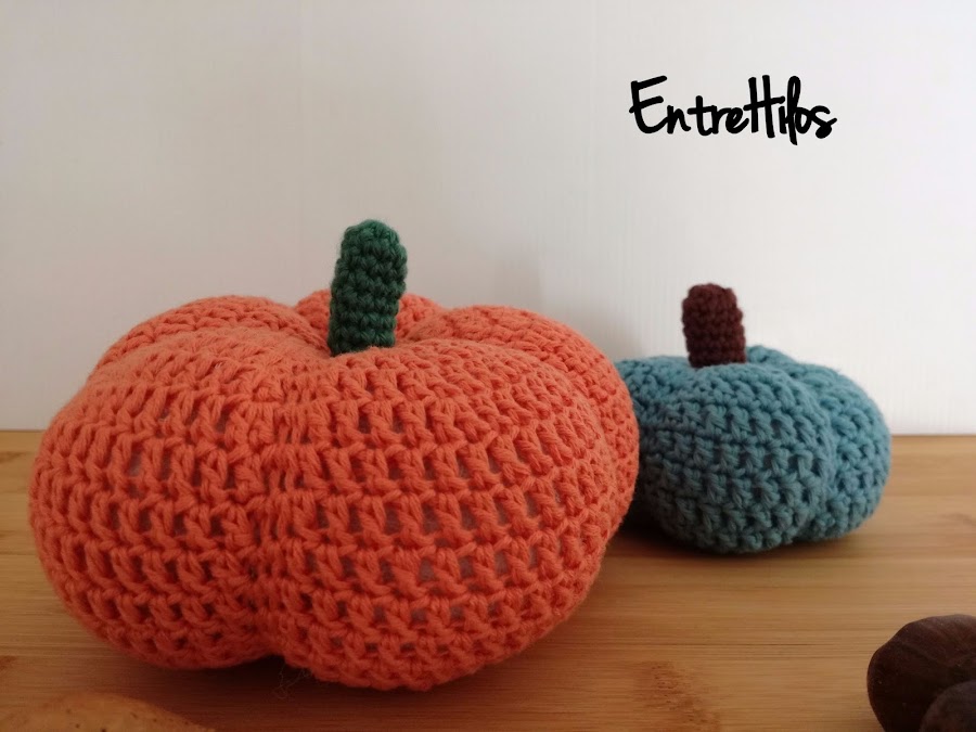 como hacer una calabaza a crochet