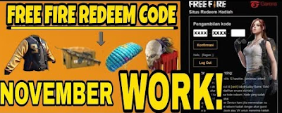 Kode Redeem free fire November 2019, Cepat Redeem dan dapatkan hadiah menarik