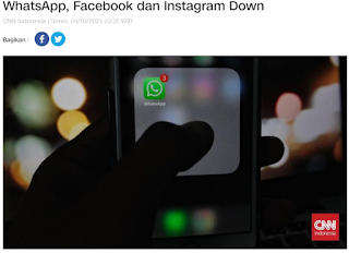 WhatsApp, Facebook dan Instagram Down