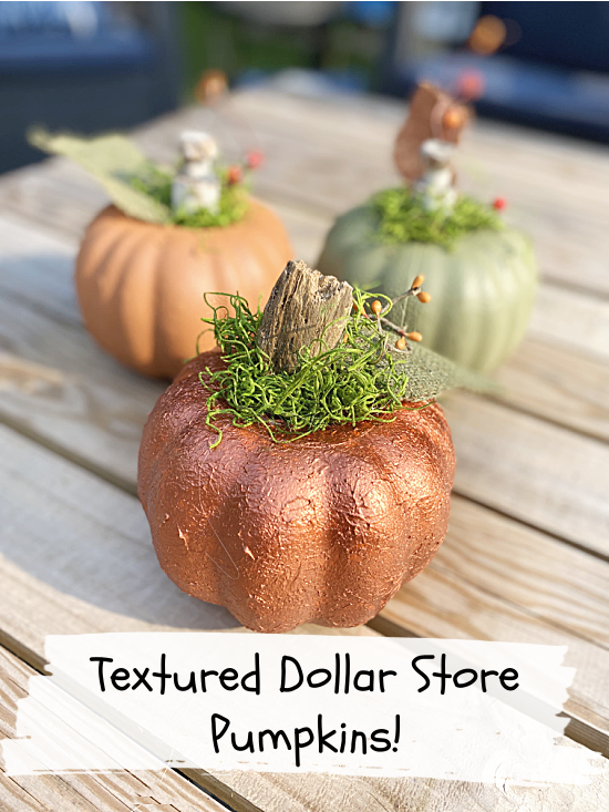 Textured pumpkins and an overlay