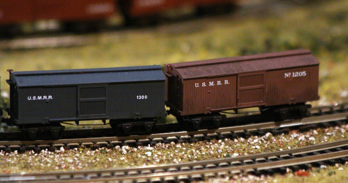 Civil War Trains in N Scale Weathering the freight cars and more photos