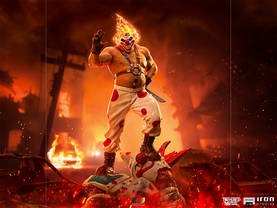 Sala de Justiça: O Palhaço da Destruição de Twisted Metal ganha estátua  pela Iron Studios!