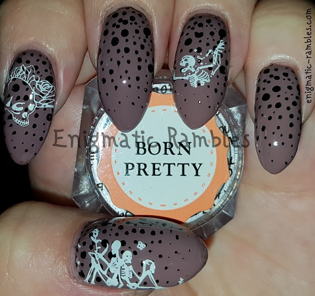 Enigmatic Rambles Halloween Nails Skeletons