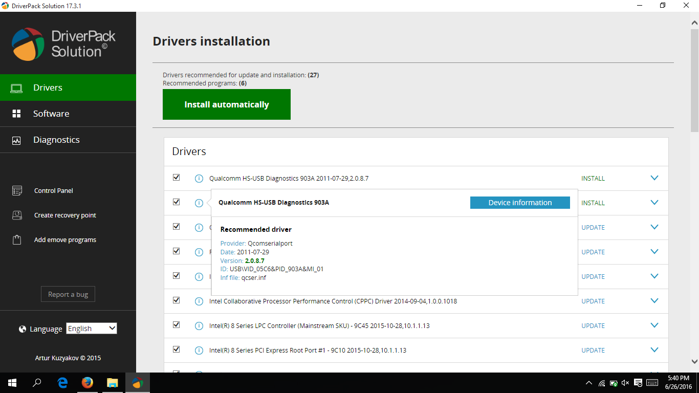 DRIVERPACK. Driver Pack solution. Драйвер пак для Windows 10. Report driver