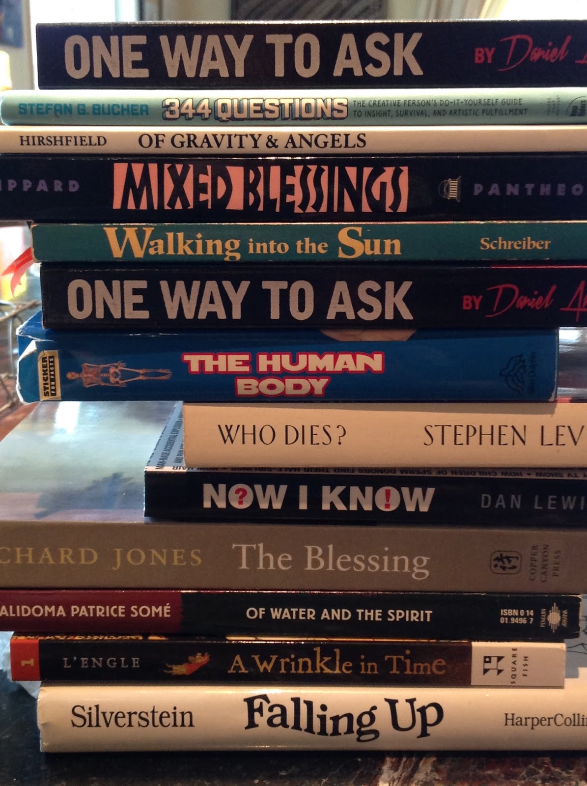 Spine poem talk for writing picture