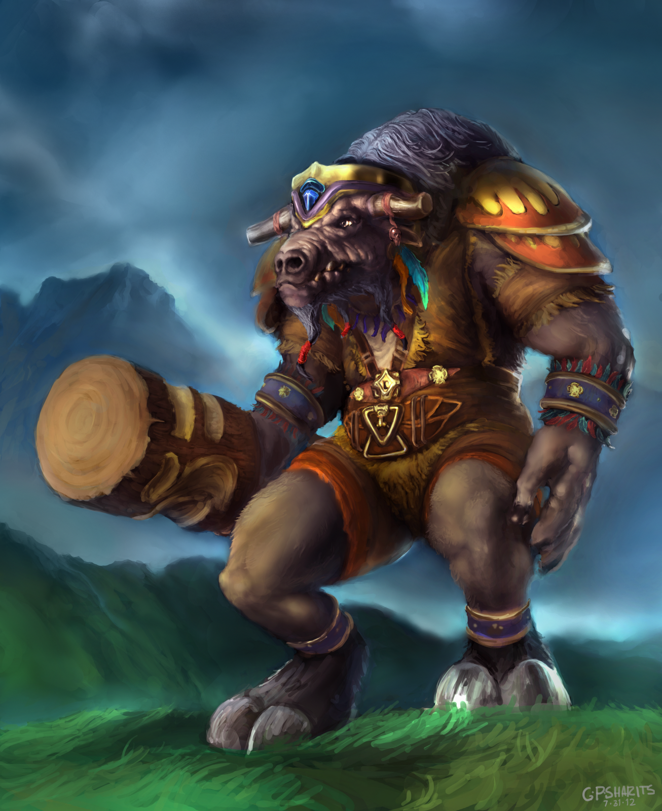 Warcraft Fan Art: Cairne Bloodhoof.