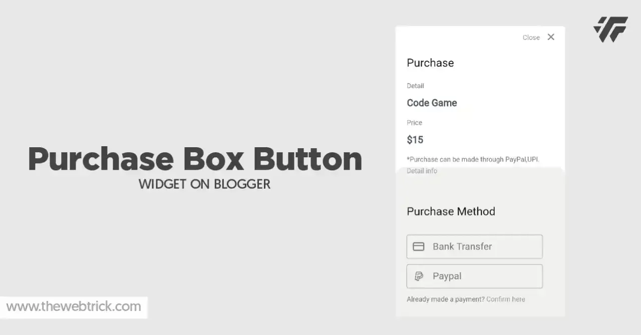 How to Create a Purchase Box Button Widget The  Trick