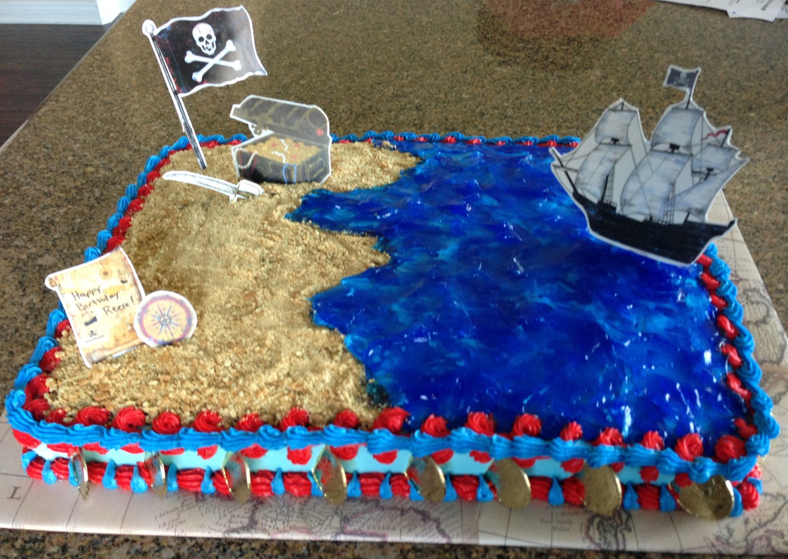 3 Little Things...: Easy Homemade Pirate Cake