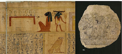 Publikováno z https://cz.pinterest.com/olin999/egypt-ostraca/ a https://commons.wikimedia.org/wiki/File:Egypt_Papyrus_of_Bakay.jpg