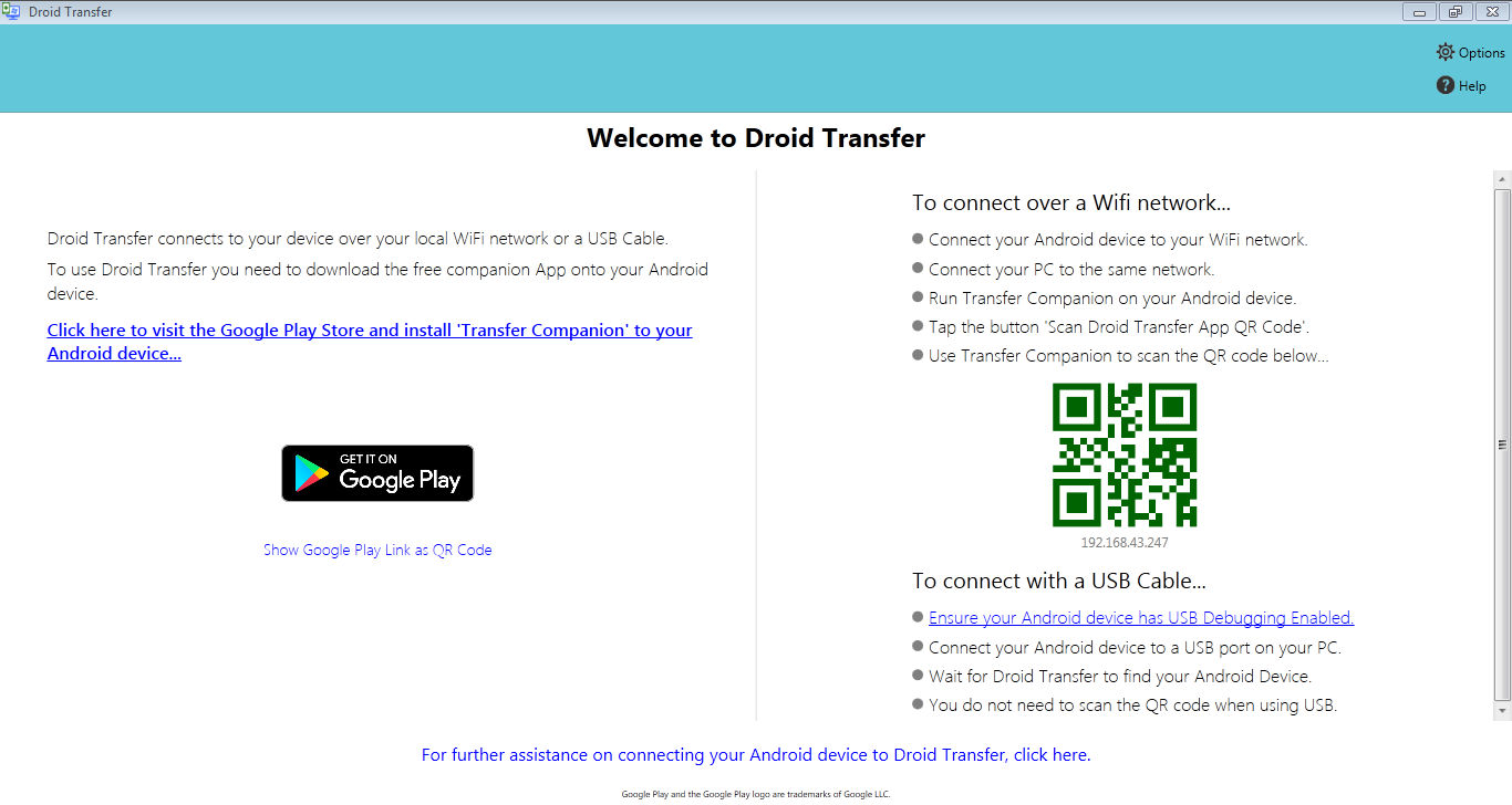 droid transfer activation code dtpc