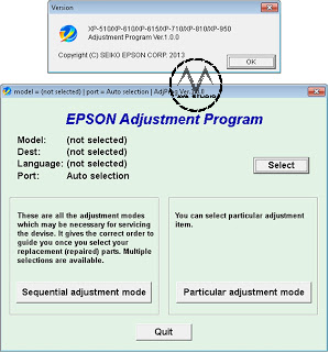 Adjustment Program Epson Expression Premium XP-510, XP-610, XP-615, XP-710, XP-810, XP-950