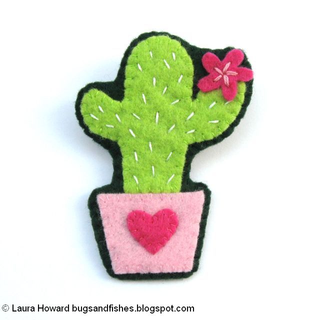 Plant Lady Brooches: Felt Cactus Brooch Tutorial