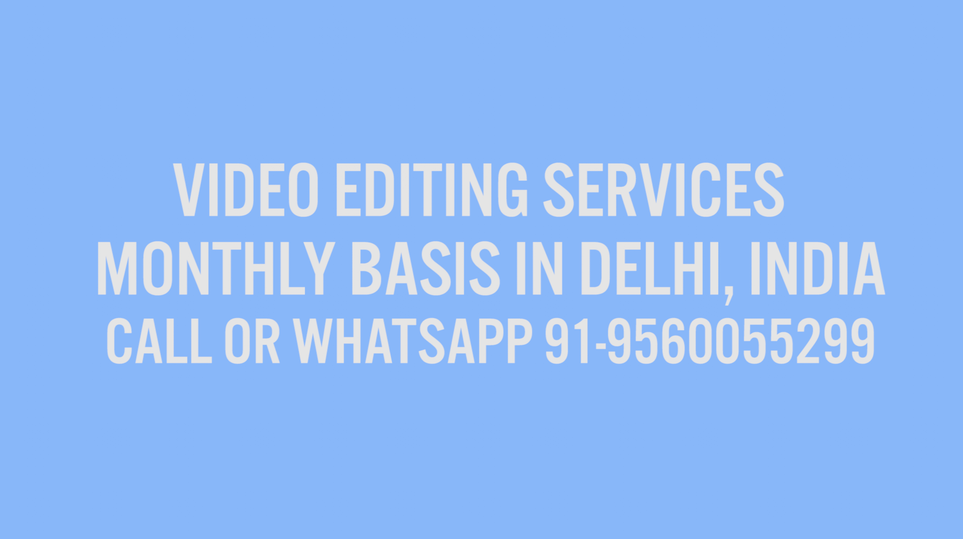 Monthly Video Editing Service Professional Video Editing Services in