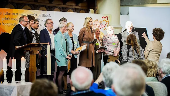 Queen Maxima of The Netherlands visit debt relief Buddy Netherlands (SchuldHulpMaatje Nederland), a national organization that helps people who have got into financial trouble or at risk of exclusion in Leiden