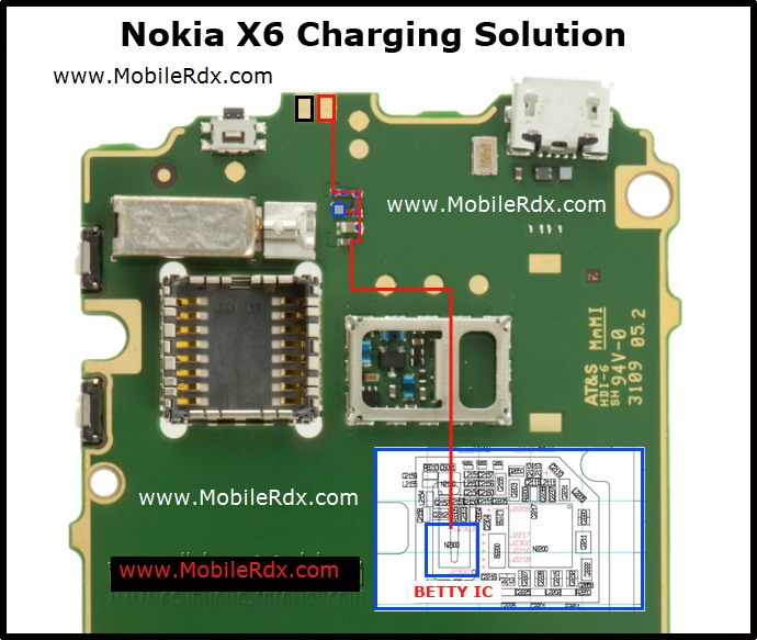 Nokia x6 Not Charging Jumper Solution Teknik Dasar Servis Hp