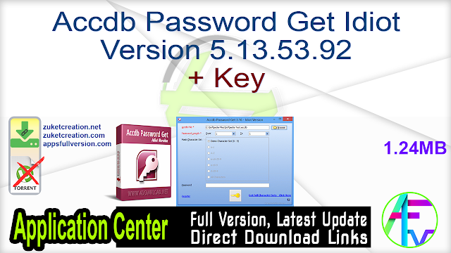 Accdb Password Get Idiot Version 5.13.53.92 + Key Accdb Password Get Idiot Version 5.13.53.92 + Key