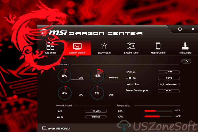 msi dragon center user scenario missing