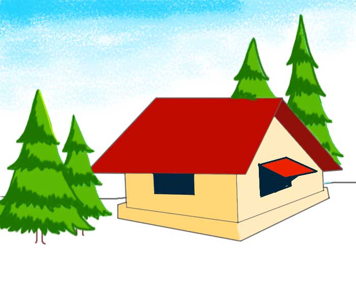 Featured image of post Easy House Drawing Colour / Here we have to show how to draw a house step by step with easy way.