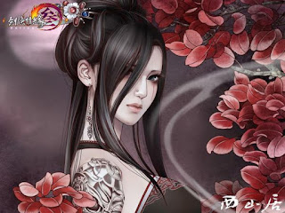 Ilustraciones Mujeres Chinas con Flores