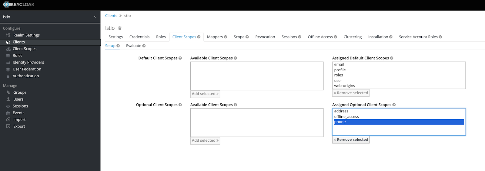 Enduser authentication with Istio and KeyCloak on the AWS EKS environment