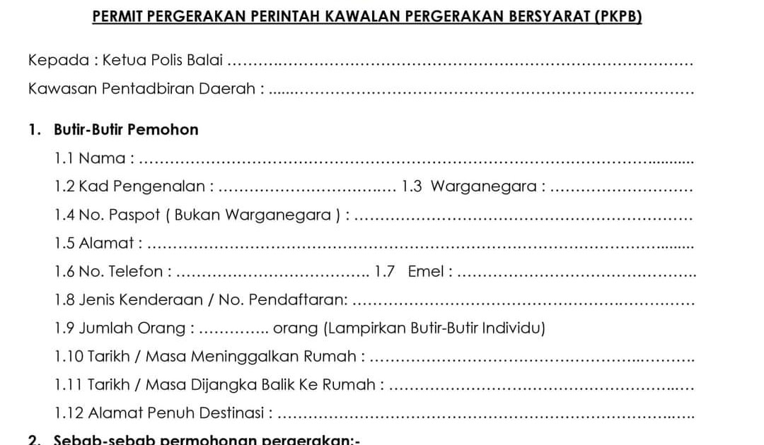 Pergerakan pdf permit pkp Surat Pelepasan