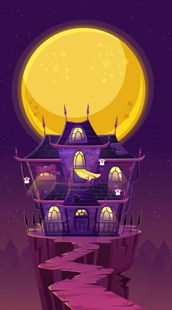 Halloween Haunted Castle Video Phone Wallpaper